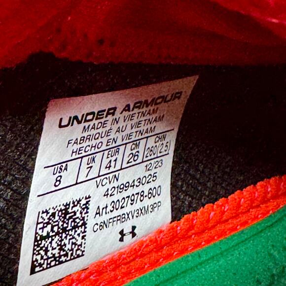 Under Armour Blur Smoke Suede 2.0 MC Red Football Cleats Men's Size 8 NEW - Picture 9 of 9